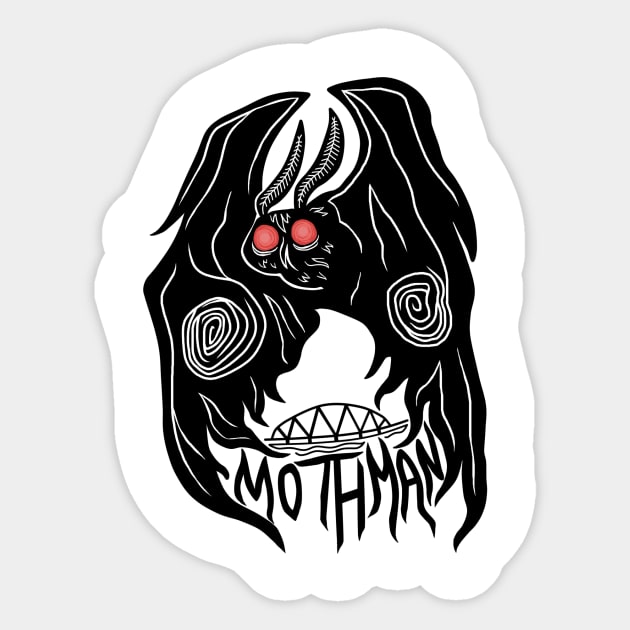 Mothman Sticker by Ballyraven